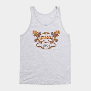 AMAZING SINCE 2002 vintage art nouveau retro 2000s Tank Top